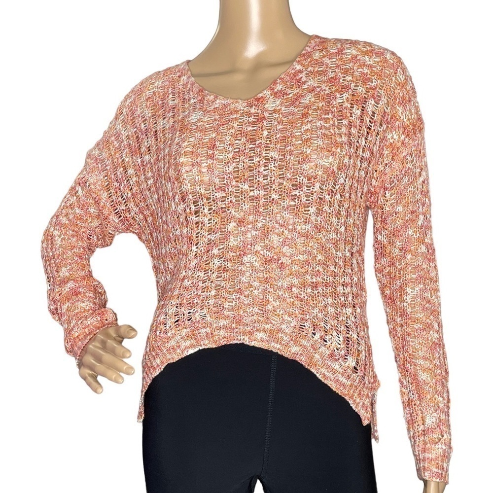 Freshman v-neck pointelle knit sweater, NWT, small